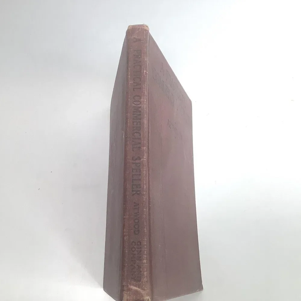 A Practical Commercial Speller Elizabeth Atwood 1905‎ Red Hardcover Fabric